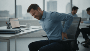 Bandscheibenschmerzen durch langes Sitzen
