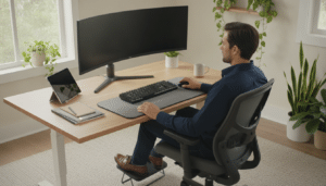 Bildschirmarbeitsplatz ergonomisch einrichten: Die optimale Einstellung