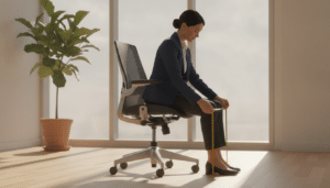 Die optimale Sitzhöhe beim Bürostuhl einstellen