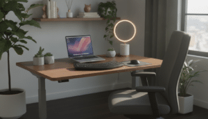 Laptop-Arbeitsplatz ergonomisch einrichten