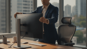 Wie hoch sollte ein Monitor stehen? Die optimale Bildschirmposition